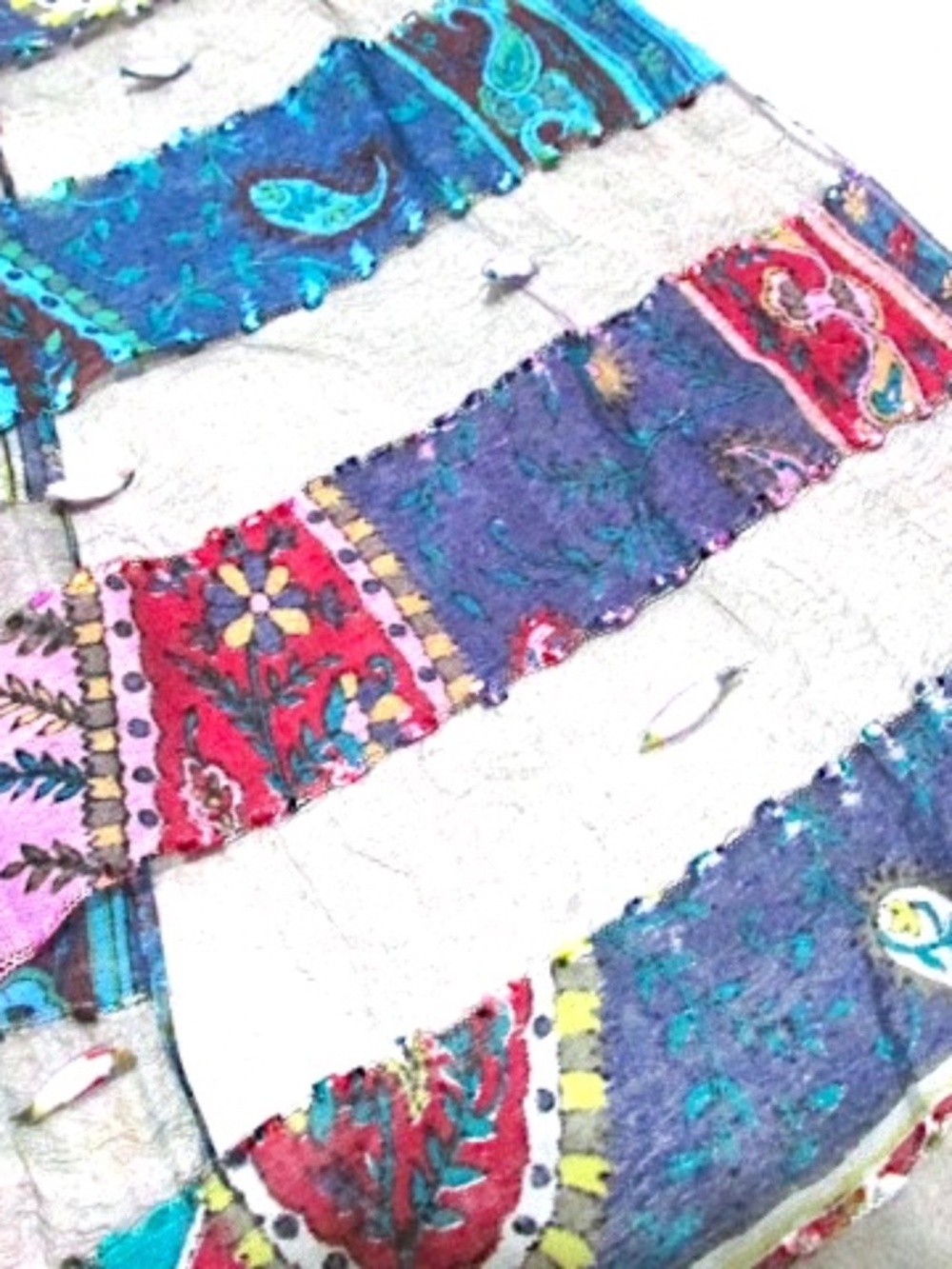 Boho Patchwork Sheer Scarf - Picture 3 of 4